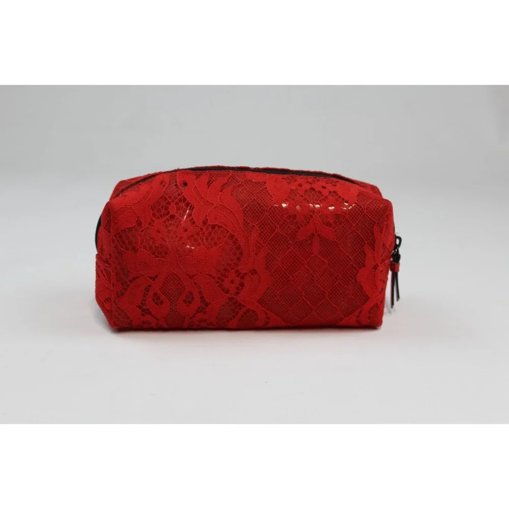 Victoria's Secret Sexy Red Lace Cosmetic Bag